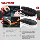 Yakima Roof Cargo Carrier, Vehicle Rooftop Hard Shell Travel Storage Box with SKS Lock, SkyBox NX XL, 18 Cubic Feet, Black
